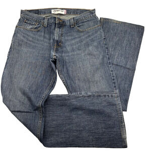 2010 Levi's 527 Low Boot Cut Med/Dark Wash Straight Leg Jeans 34x34 Fits 35x34